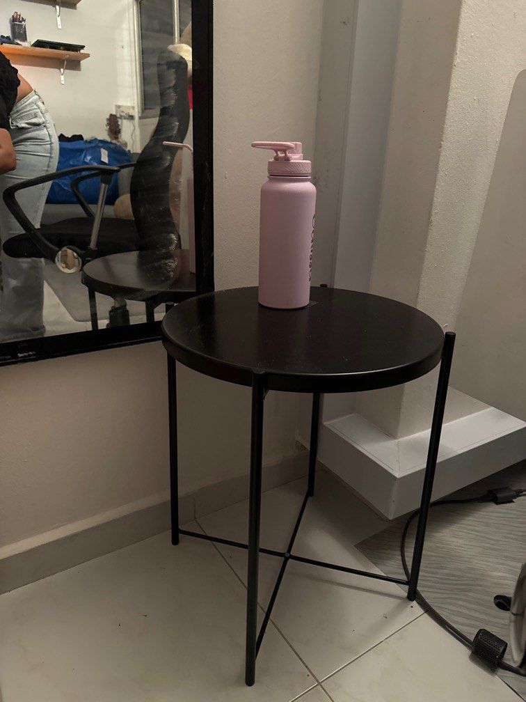 Side Table (Category: Coffee & Tea Tableware) located in Singapore. Submitted by katherina1998 (Listing ID 1320221837, Image 1). Description: 2 months old - self collect $10 dollars - table $20 dollars - coffee table and chair .