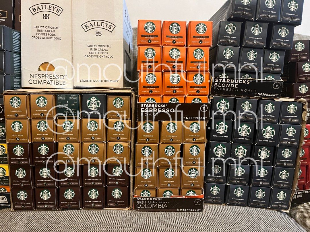 Starbucks coffee capsules (Category: Coffee Machines & Makers) located in Rizal. Submitted by ichbingenisse (Listing ID 1320124654, Image 1). Description: Nespresso capsules pods Message me for avaialable flavors.☺️.