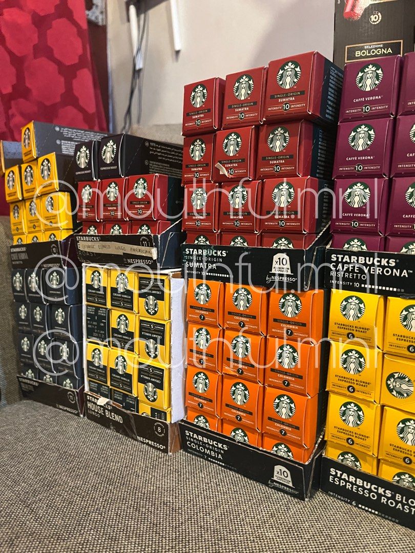 Starbucks coffee capsules (Category: Coffee Machines & Makers) located in Rizal. Submitted by ichbingenisse (Listing ID 1320124654, Image 3). Description: Nespresso capsules pods Message me for avaialable flavors.☺️.