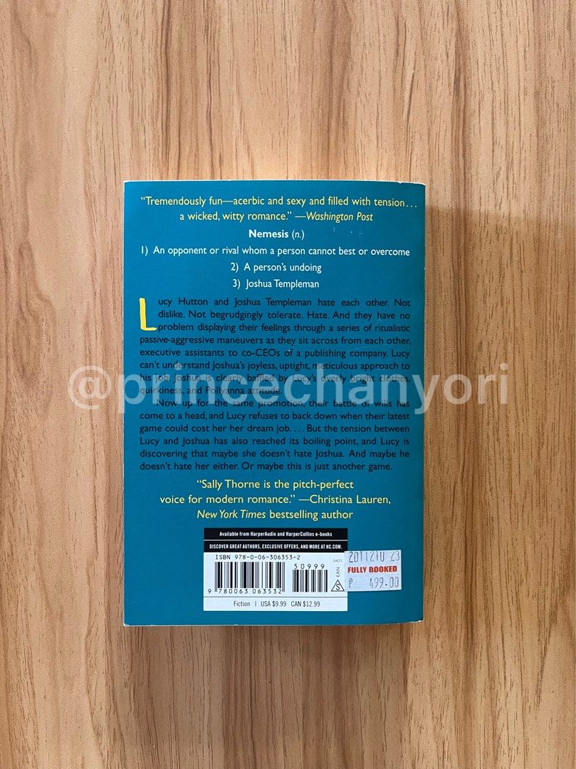 The Hating Game by Sally Thorne (Category: Storybooks) located in Manila. Submitted by princechanyori (Listing ID 1320158278, Image 2). Description: Hello! I’m planning on downsizing my personal library. Please don’t hesitate to message me if you have any inquiries! - all books are AUTHENTIC/ORIGINAL - bought from fully booked, nbs, or powerbooks - in good condition (feel free to message me and ask for more photos) - no cracked spines, no creased