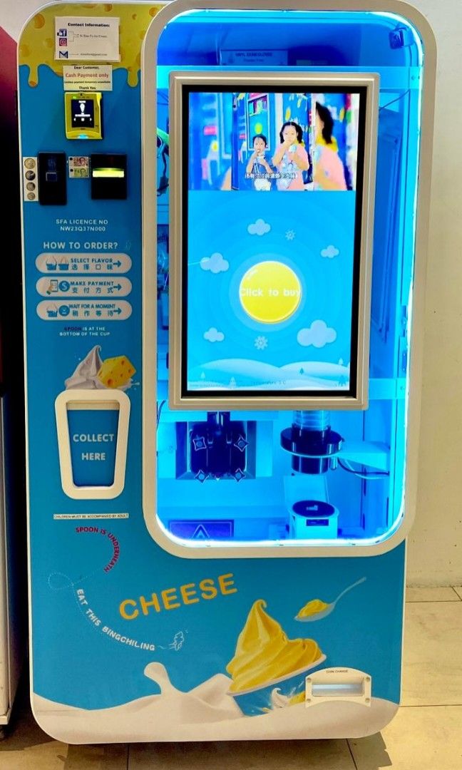 Used ice cream vending machine for sale outlet