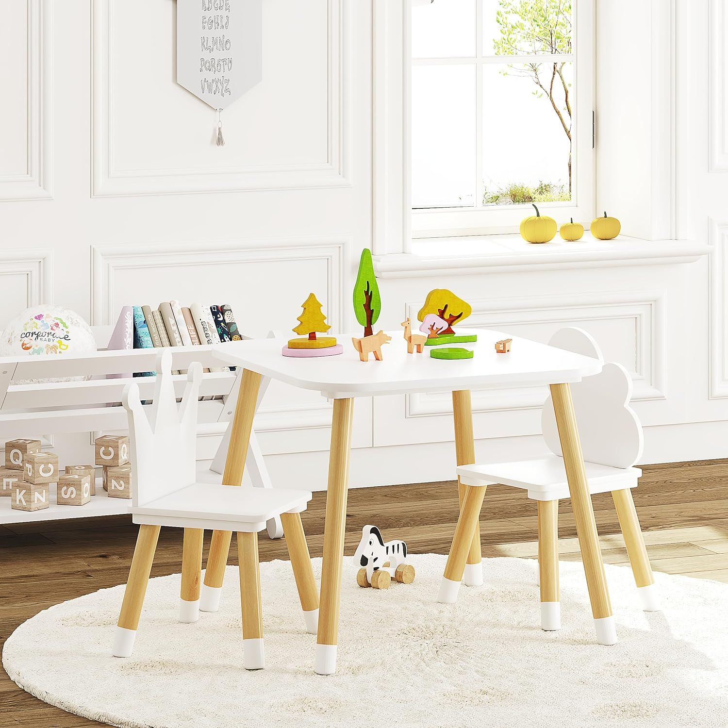 Kids white play table online