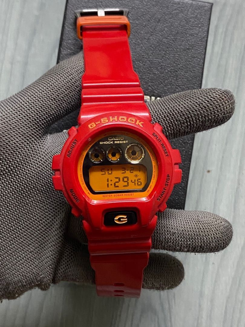 100 Ori Japan Made DW6900 CB4 Red Orange Sport Watch for unisex full set Bag Men s Fashion Watches Accessories Watches on Carousell