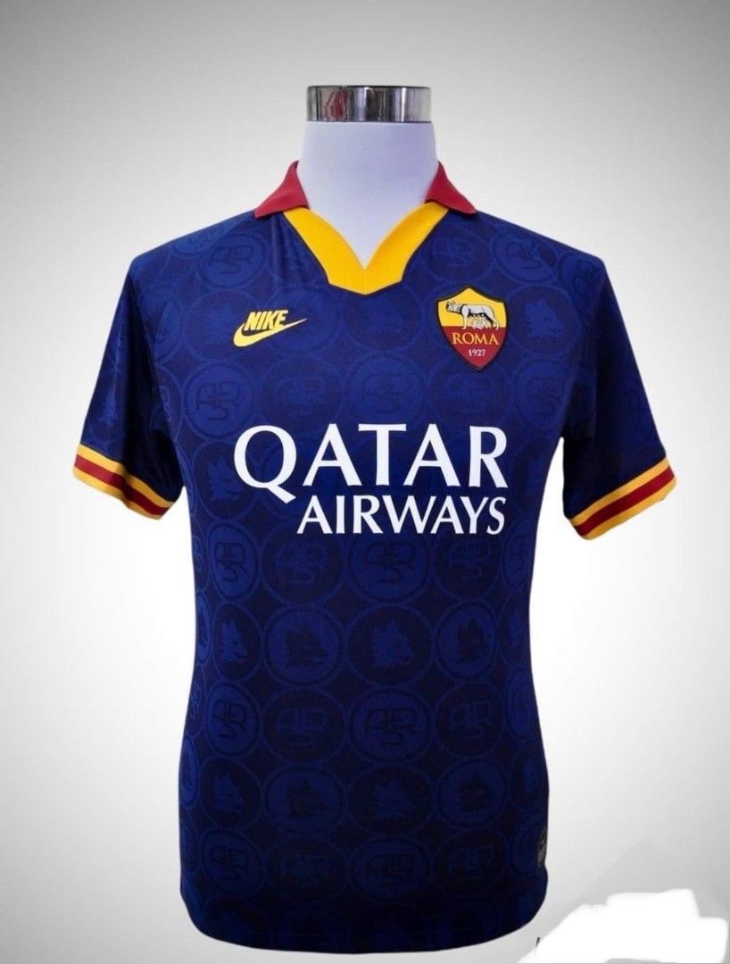 24 Florenzi AS Roma 2019 20 Third soccer football jersey kit rare retro vintage Men s Fashion Activewear on Carousell