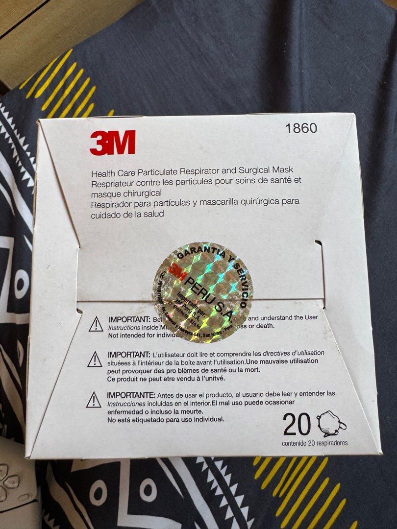 3M N95 mask (20pcs) (Category: Face Masks & Face Shields) located in Manila. Submitted by batoygonz19661 (Listing ID 1320250255, Image 2). Description: Safely sealed and sanitized (10 stocks remaining) RFS: expired last january 2024 (less effective).
