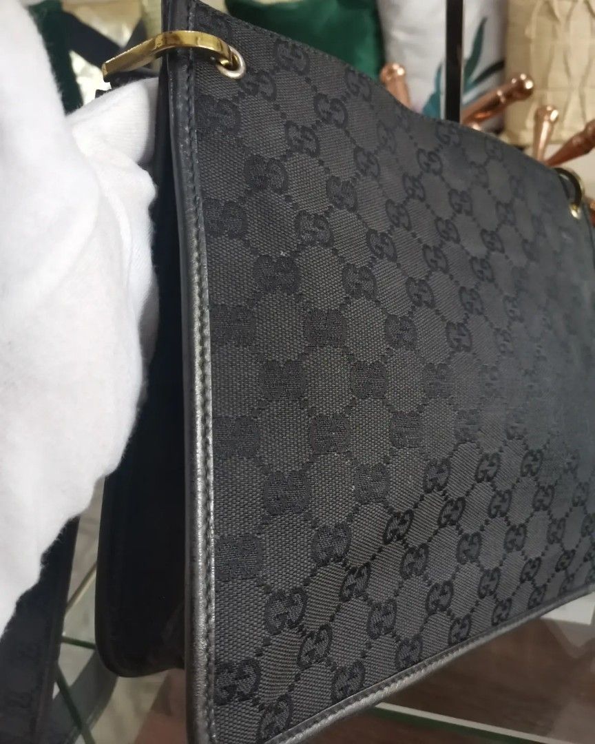 Gucci canvas sling bag 2025