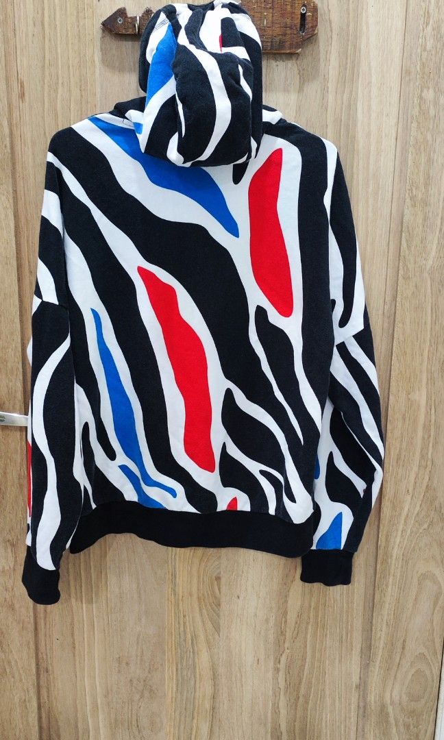 Adidas zebra hoodie deals