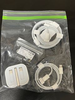Apple 原裝電線 原裝火牛 + Sony 原裝耳機64161797726466110