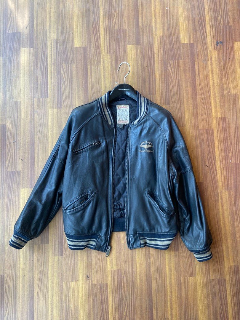 VALLAD AVIREX NAVY LEATHER 悲しき JACKET Lサイズ