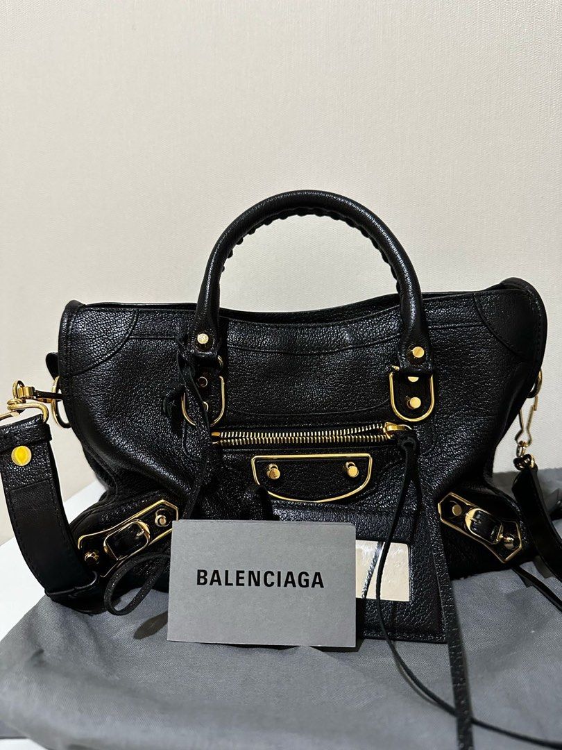 BALENCIAGA SMALL CITY EDGE BLACK GHW 2020