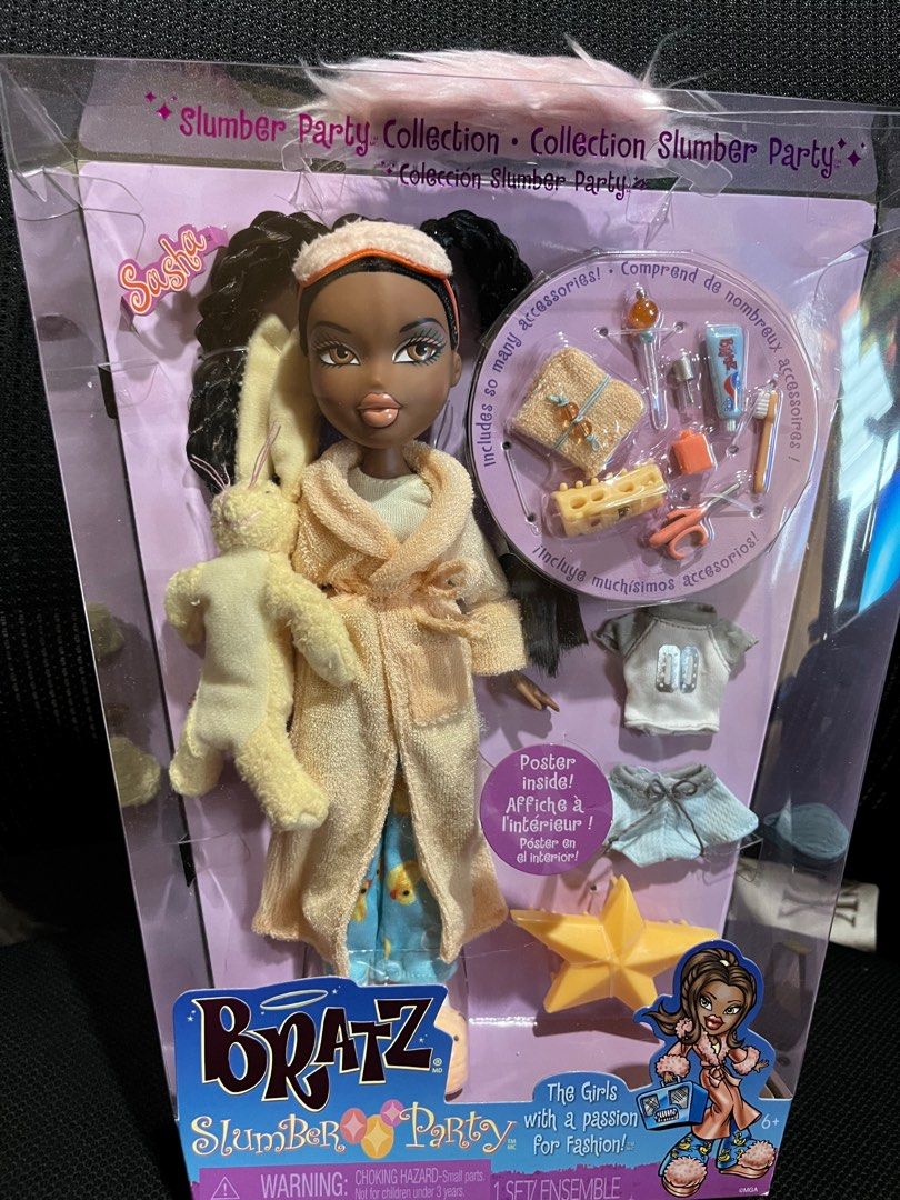 Bratz Slumber Party Sasha Doll (Category: Kids Toys) located in Cebu City. Submitted by jayrassicpark (Listing ID 1320272217, Image 2). Description: Bratz doll Slumber Party Sasha with 2 sets of pajamas, plush, and accessories for sale for only ₱2,800 Details: -One Sasha or Bunny Boo doll (On Hand) -Brand New (NRFB) -Comes with 2 sets of pjs and complete accessories -Authentic toy from MGA -Unreasonable returns and refunds not allowed -All items 