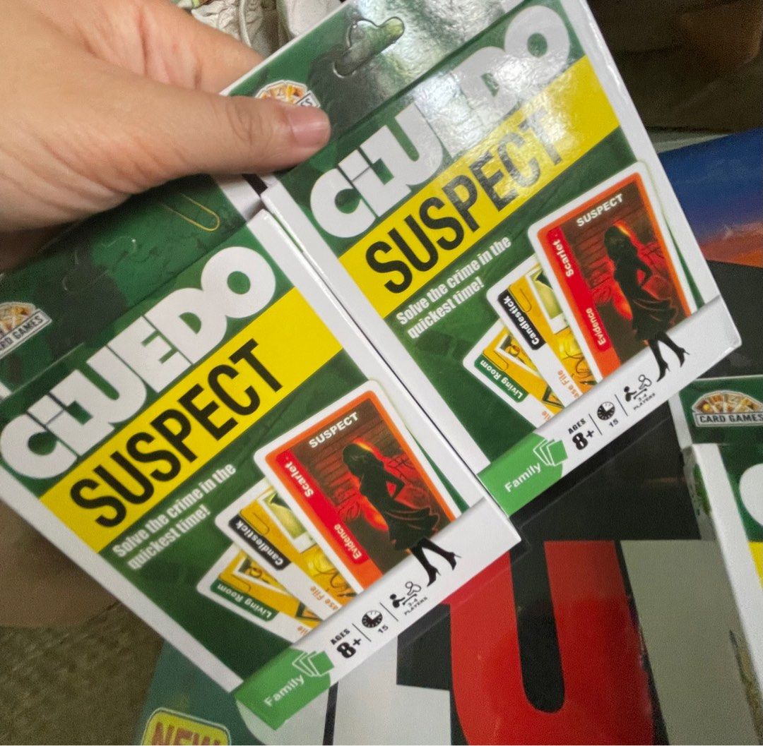 Cluedo Card Game (Category: Board Games & Puzzles) located in Pasig City. Submitted by shinzoned (Listing ID 1320296555, Image 2). Description: Brand New No Issues Can pick up today Pasig loc.