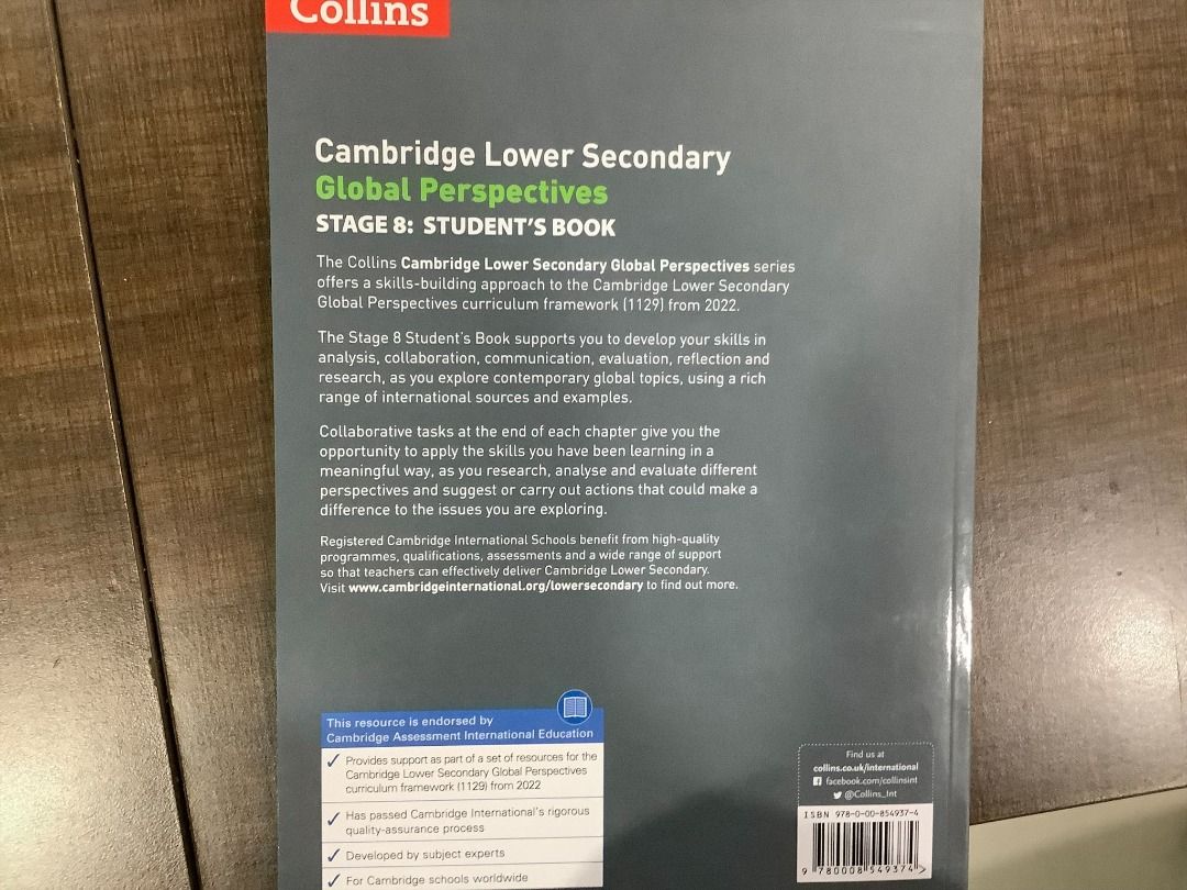 Collins Cambridge Lower Secondary Global Perspectives Student book ...