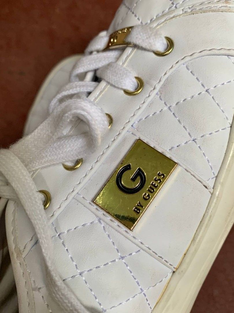 G by Guess White Shoes Women s Fashion Footwear Sneakers on Carousell