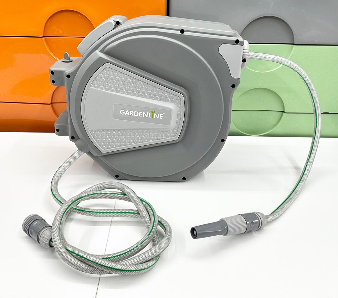 Gardenline 30m Retractable Garden Hose (No Wall Mount), Furniture & Home Living, Gardening