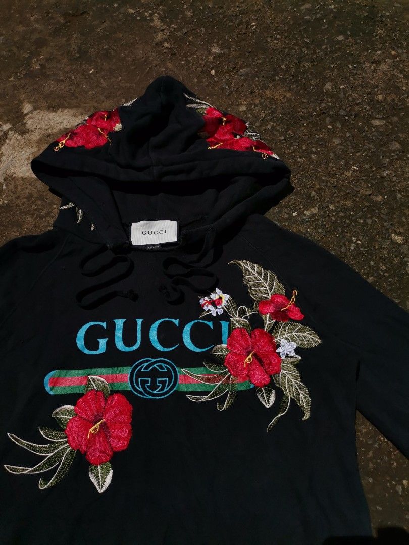 Gucci floral hoodie deals
