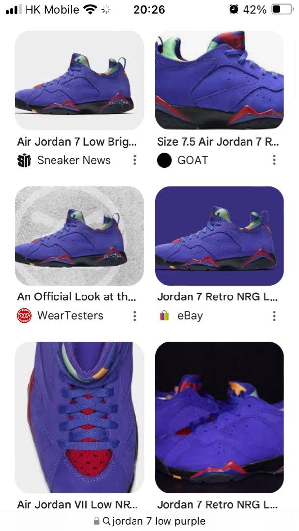 Jordan 7 retro low purple Carousell
