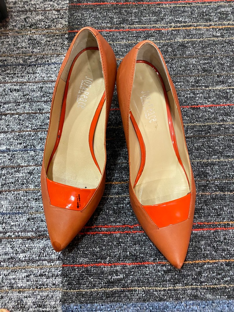 Joy Peace orange high heels size 4 37 Carousell