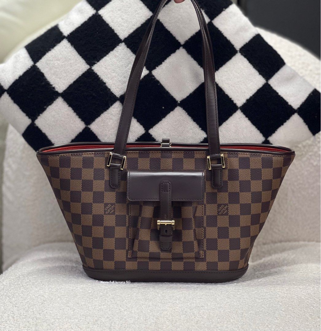 Louis vuitton brown checkered tote shop
