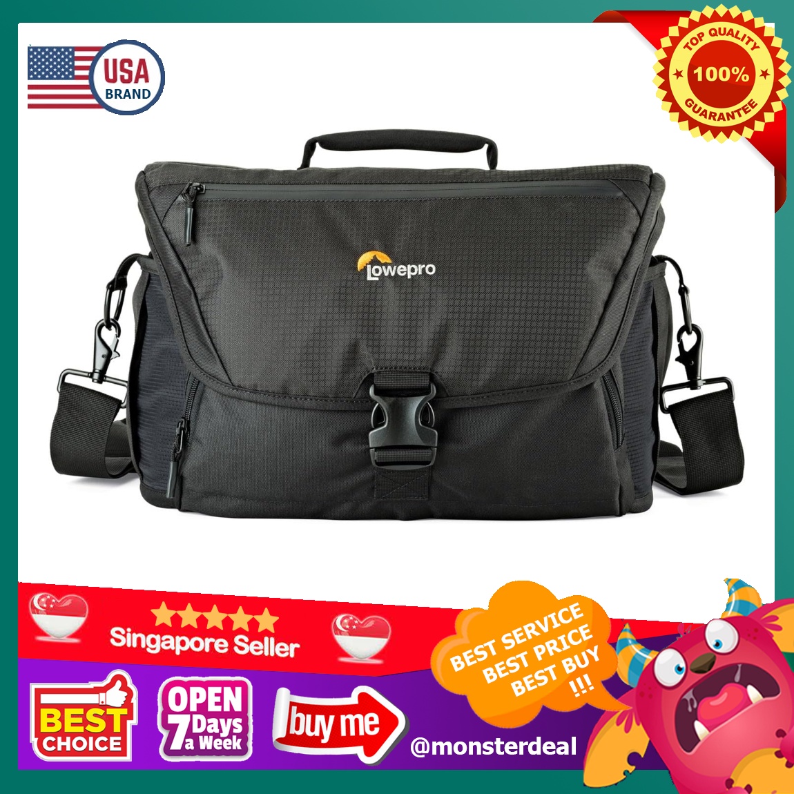 Lowepro LP37142 PWW Nova 200AW II Shoulder Bag 12.8L Black black black 19 3911tcx 12.8L Photography Photography Accessories Camera Bags Carriers on Carousell
