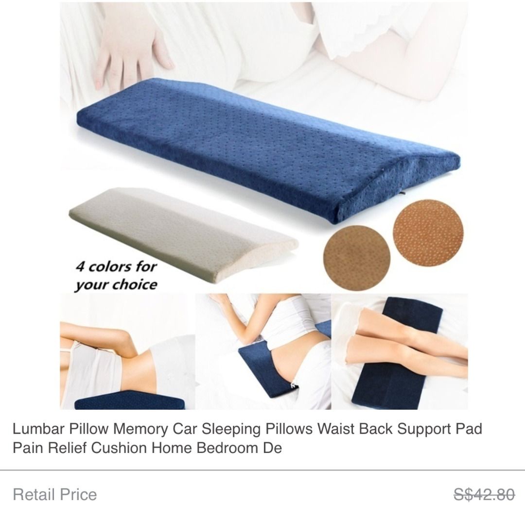 Lumbar memory foam pillow top