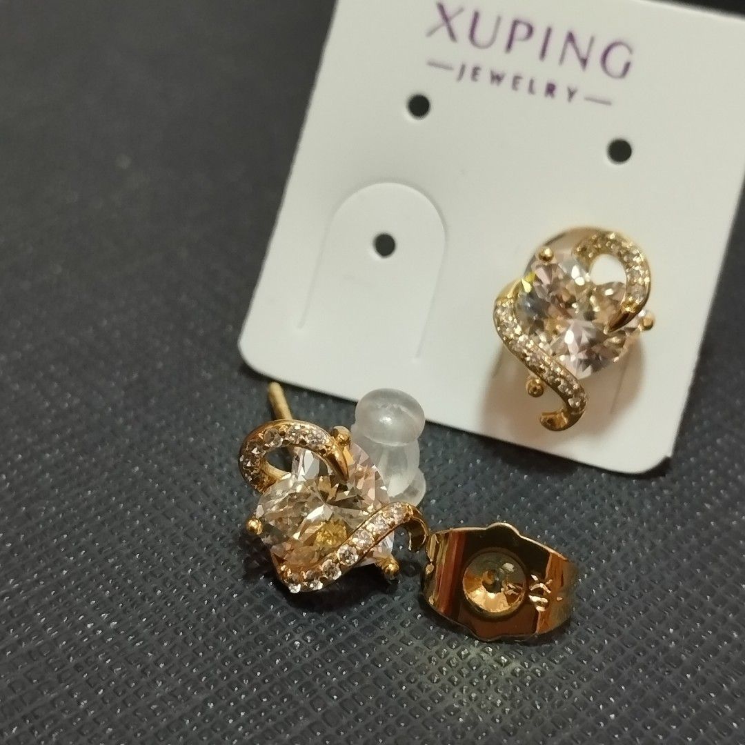 Xuping stud earrings Authentic with XP marking Women s Fashion Jewelry Organizers Earrings on Carousell