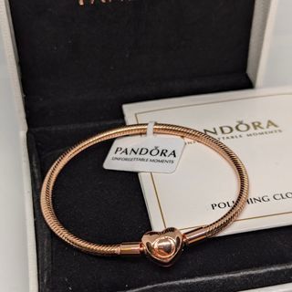 Pandora Moments Snake Chain Bracelet Rose gold