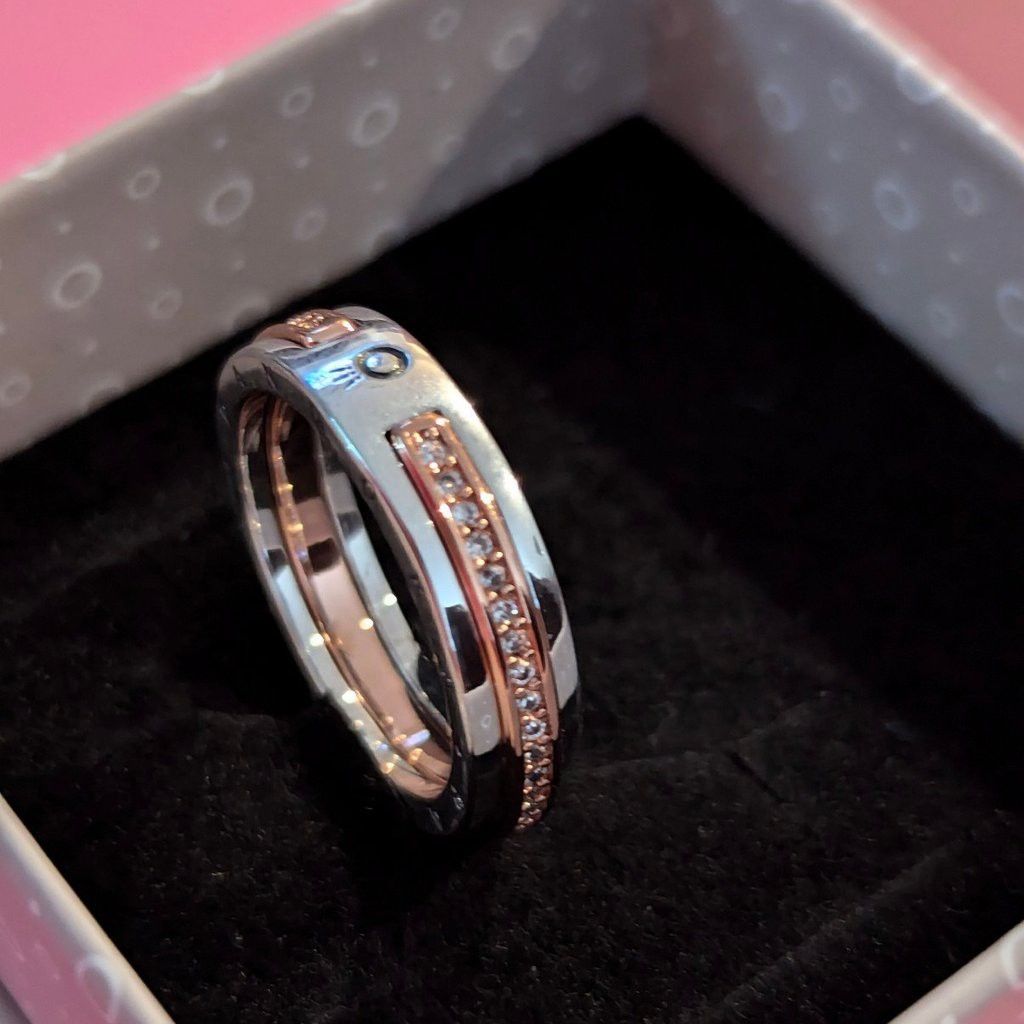 Pandora two tone signature ring hot sale