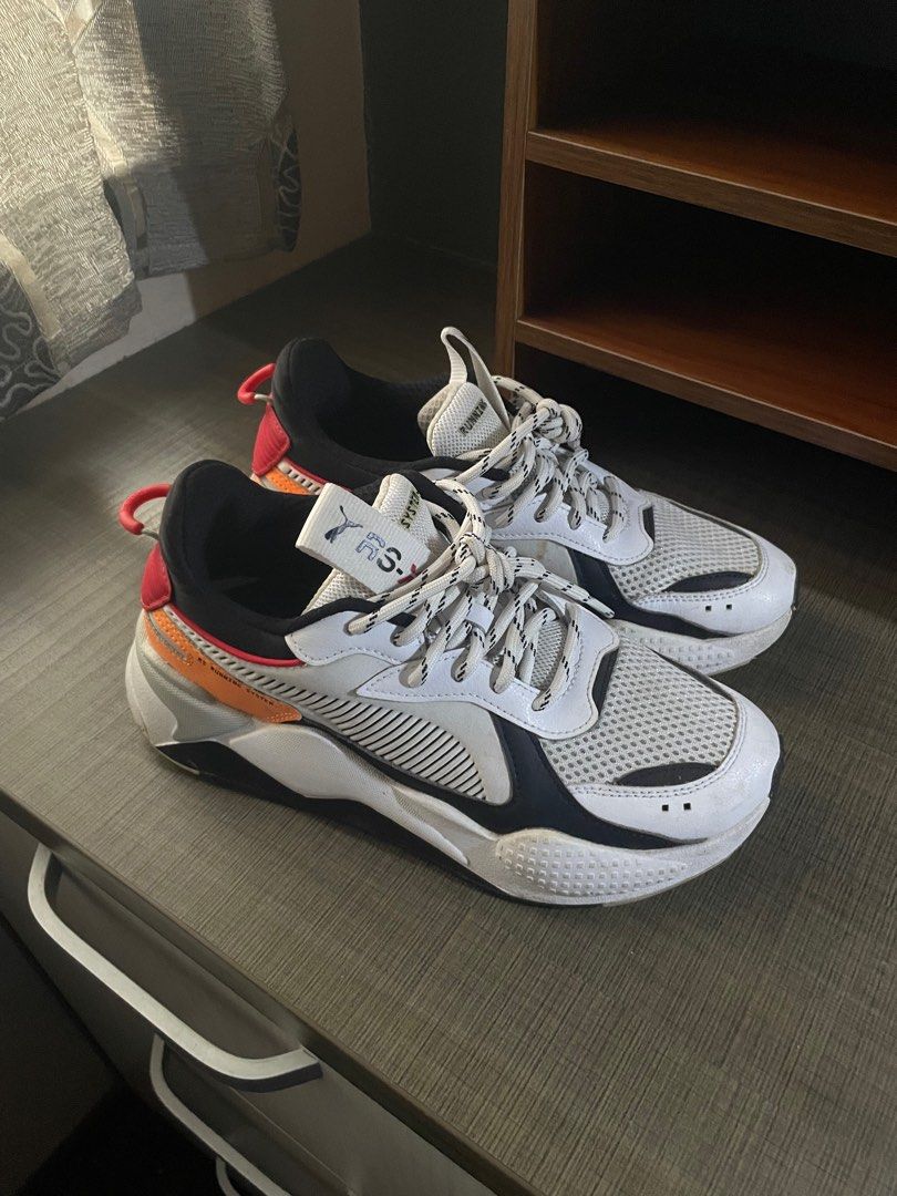 Puma RSX Trainers Running System Black Orange White Red Women Men Shoes Slip On Sneakers Footwear Sandal