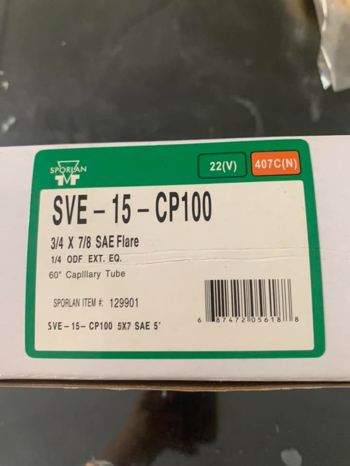 SPORLAN Thermostatic Expansion Valve SVE15CP100, Commercial