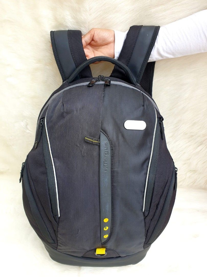 Tas Ransel Targus Backpack Laptop Kerja Kanvas Hitam Pria Wanita