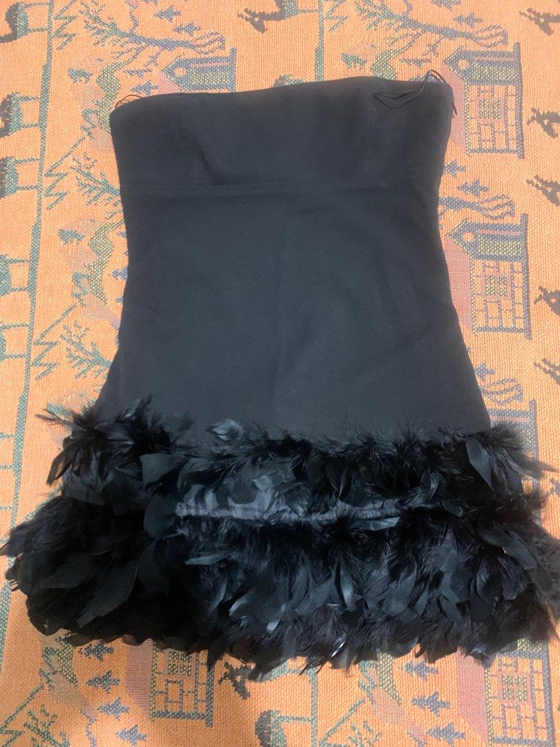 zara black feather dress ZARA Open Back Feather Satin Effect Short Dress Women's Sz XS Dark Gre –  PayWut