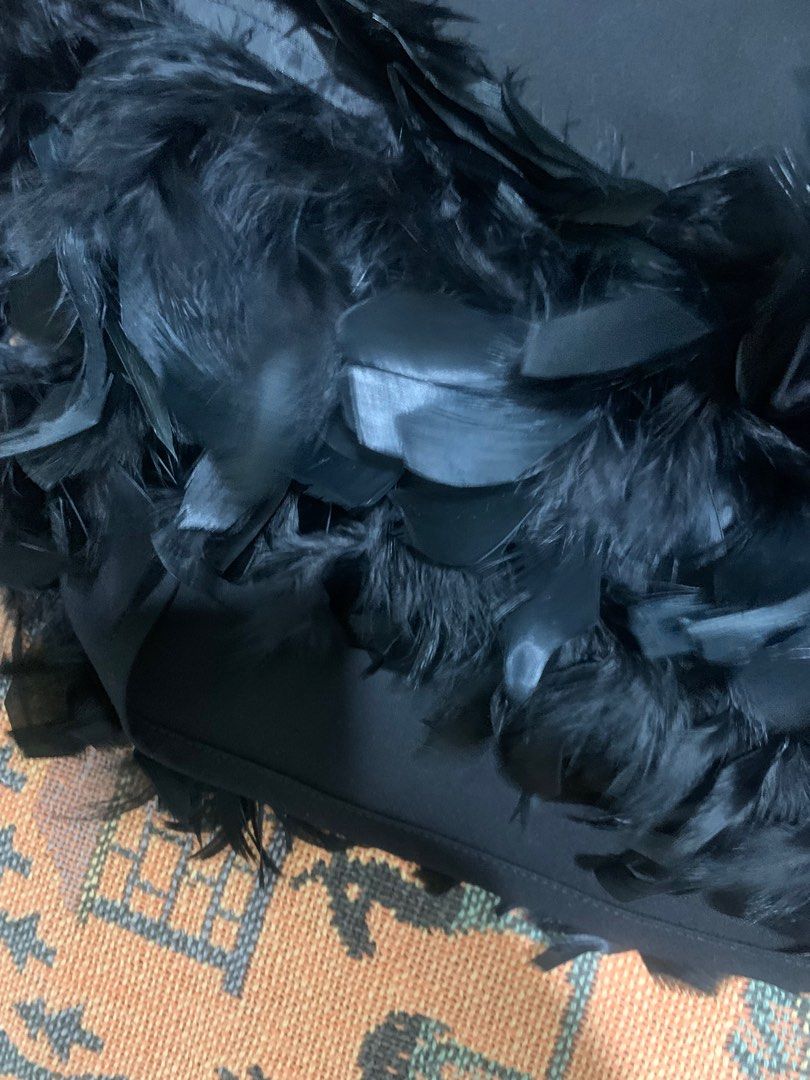 TRF Zara feather dress, Women's Fashion, Dresses & Sets, Dresses on  Carousell