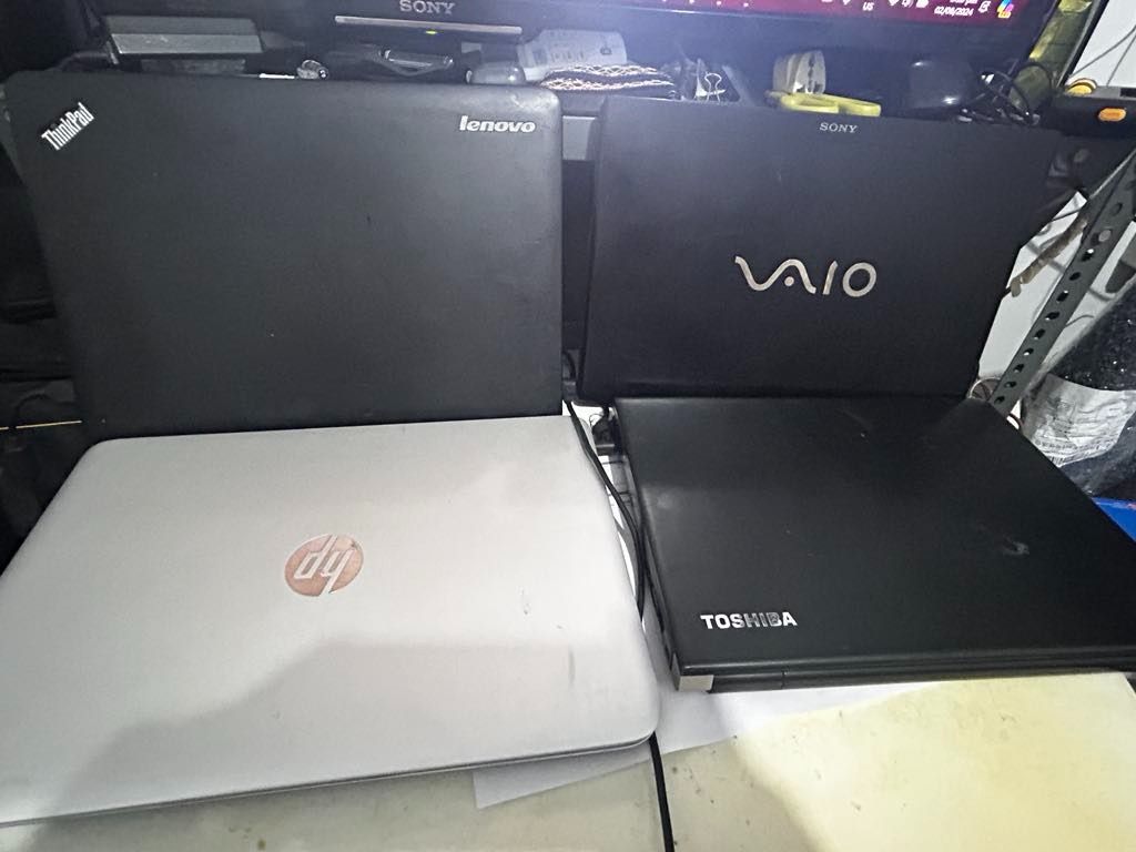 Various Laptops (Category: Laptops & Notebooks) located in Caloocan City. Submitted by ilamoste323525 (Listing ID 1320356371, Image 1). Description: For sale: Laptops - kunin nyo na lahat for Php20K lang. Wala akong oras para i-upgrade ang mga ito, kaya kayo na ang bahala sa anumang pag-upgrade o pagkumpuni. ➡️Lenovo Thinkpad (Intel Core i5 2.50 GHz) ➡️Sony Vaio (Intel Core i7 3.0 GHz) ➡️Toshiba Portege (Intel Core i7 2.90 GHZ) ➡️HP Envy TS (Inte