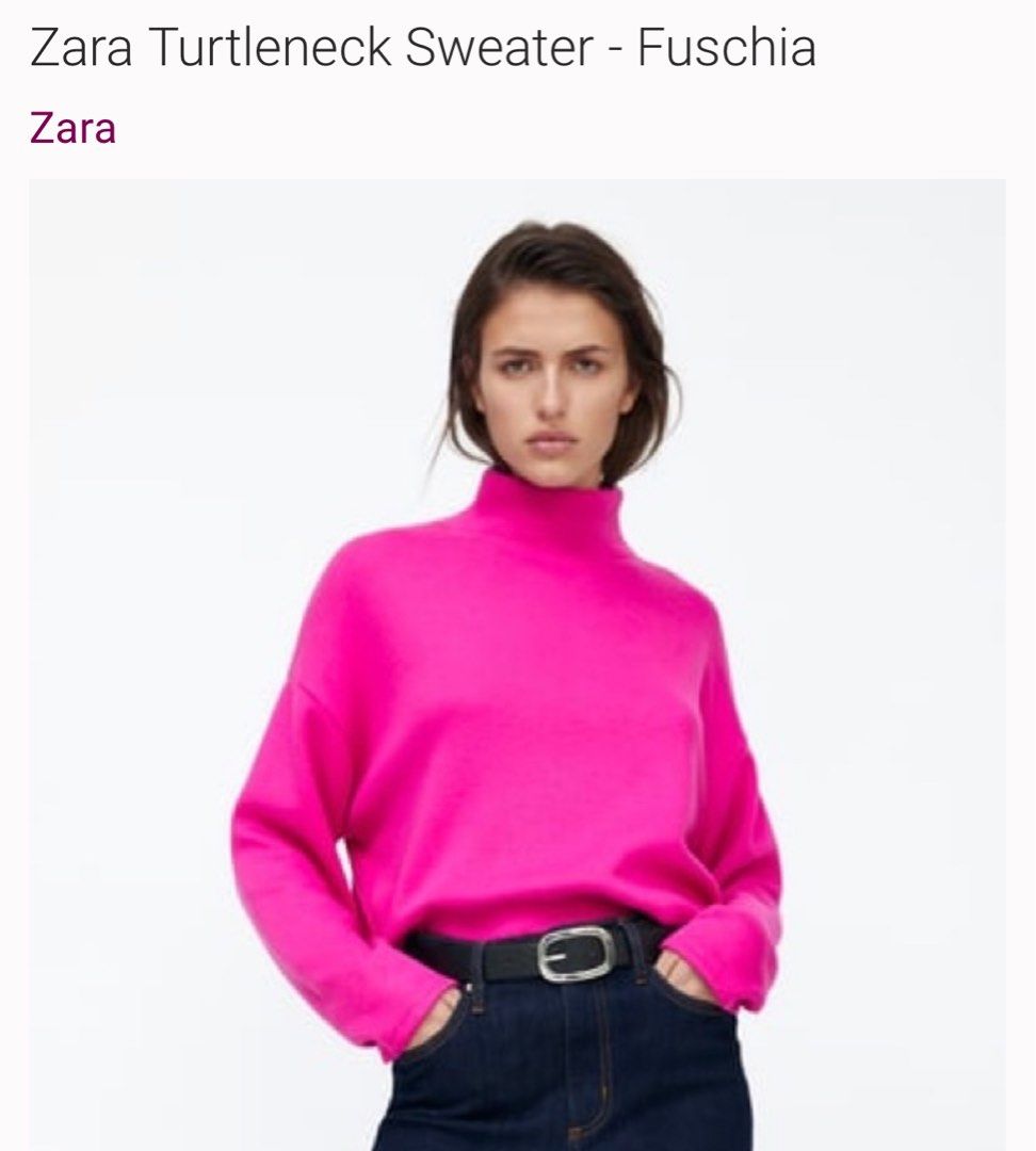 Zara pink turtleneck 2025