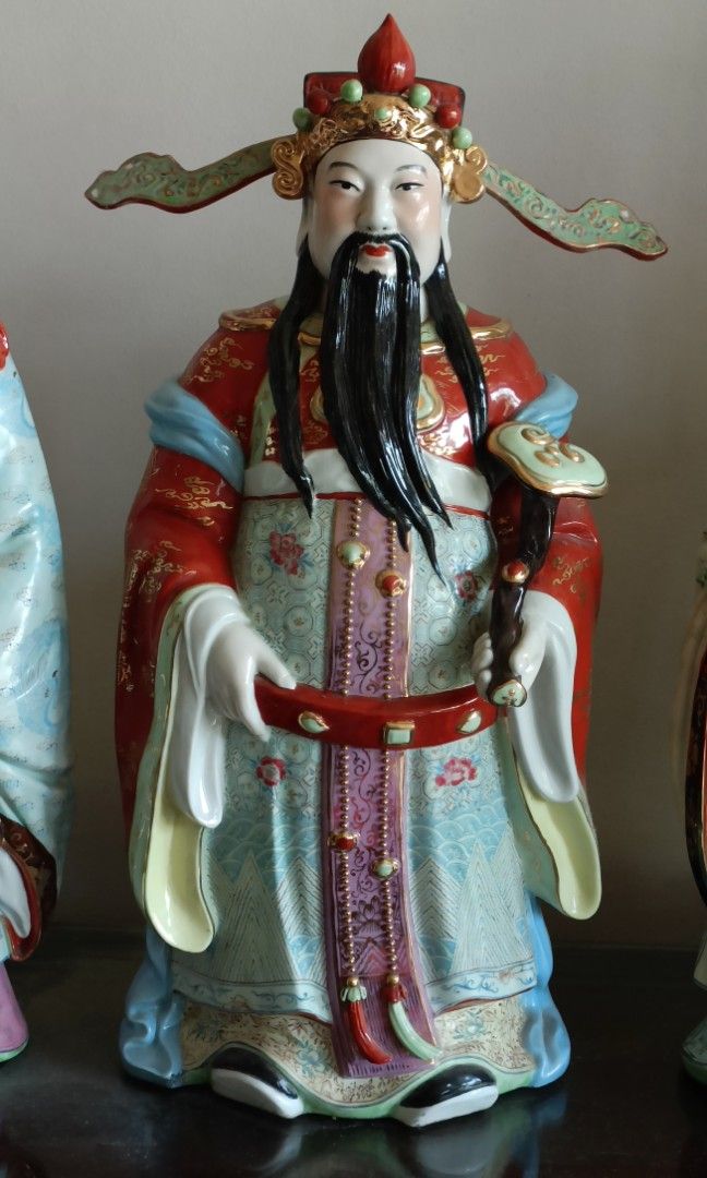 送料無料　時代大珍品 大振り堆朱「福禄寿」の福　高46ｃｍ 中国古玩 送料無料 時代大珍品 大振り堆朱「福禄寿」の福 高46cm 中国