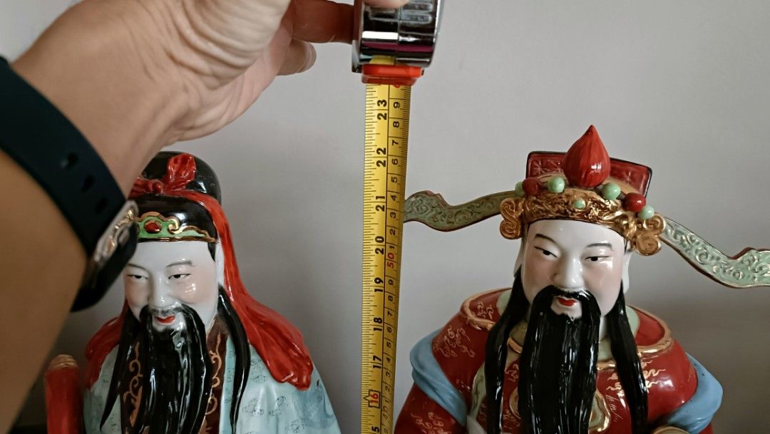 送料無料　時代大珍品 大振り堆朱「福禄寿」の福　高46ｃｍ 中国古玩 Amazon.co.jp: 栄寿作七福神朱泥置物陶器打ち出の小槌龍開運商売