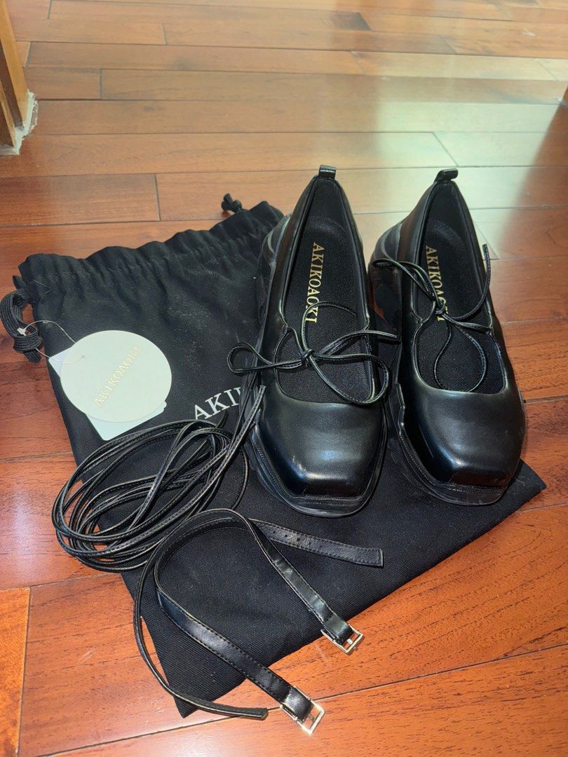 Akikoaoki Pino Black - Size 40, Fesyen Wanita, Sepatu di Carousell