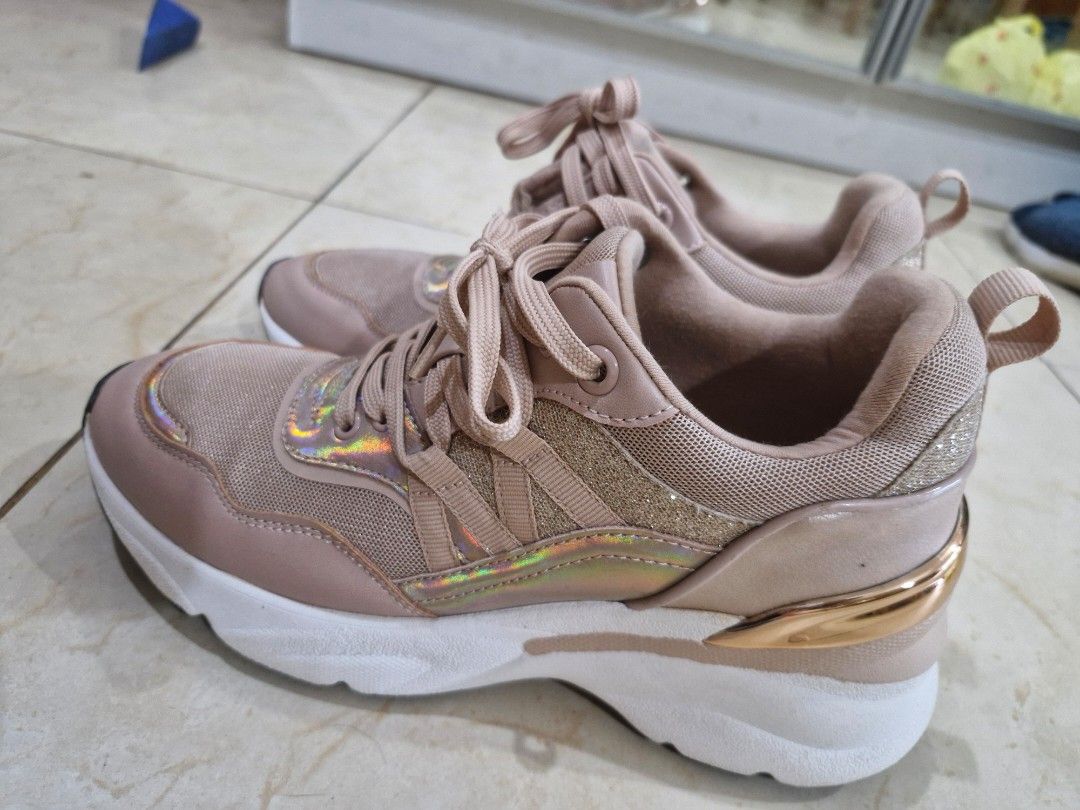 Aldo rose gold sneakers shop