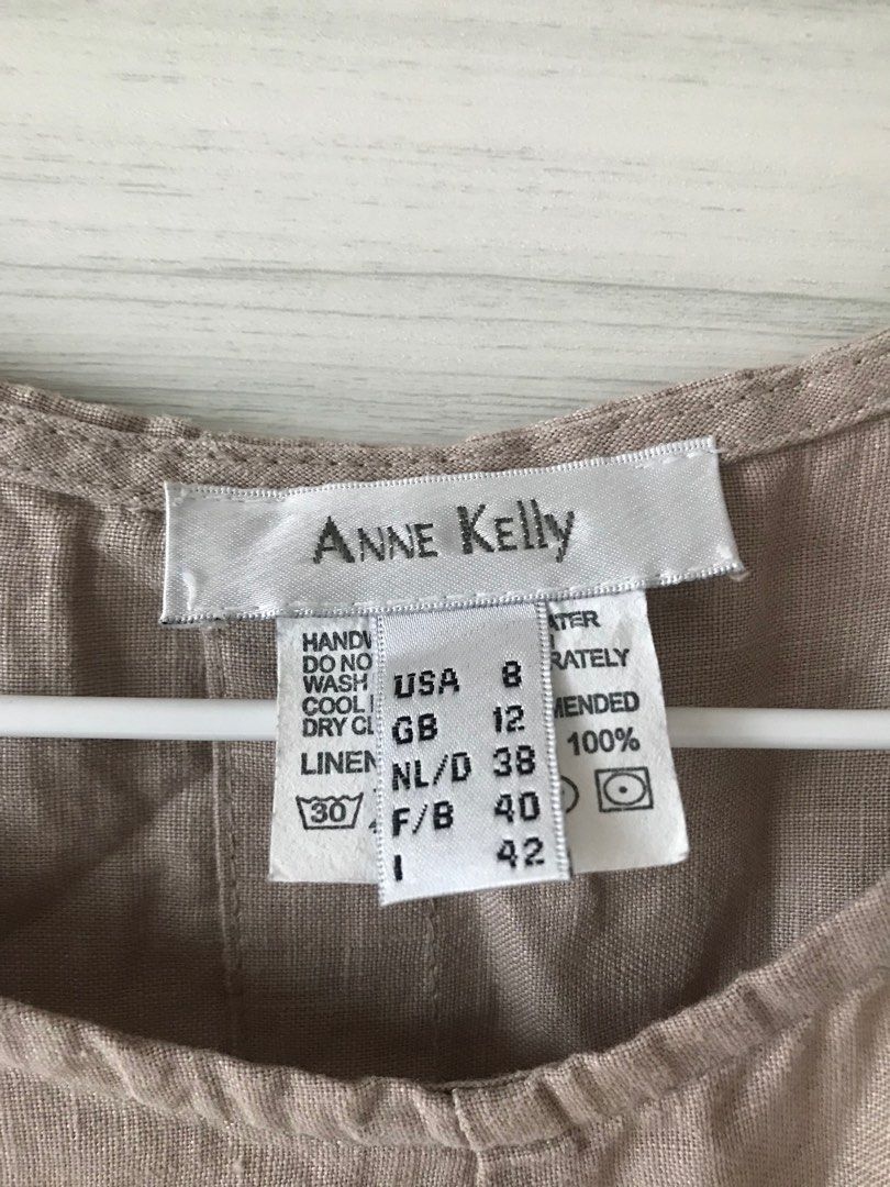 chinese dress ladies Anne Kelly Lace Panel Linen Dress