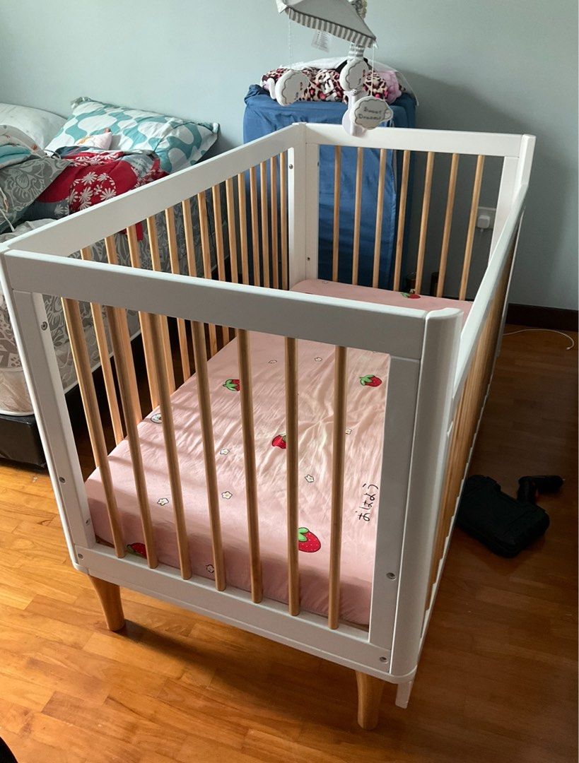 Baby Cot Riya 5 in 1 Babies Kids Baby Nursery Kids Furniture Cots Cribs on Carousell
