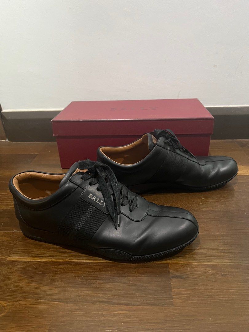 Bally Leather Sneakers Black Calf Plain Men s Fashion Footwear Sneakers on Carousell