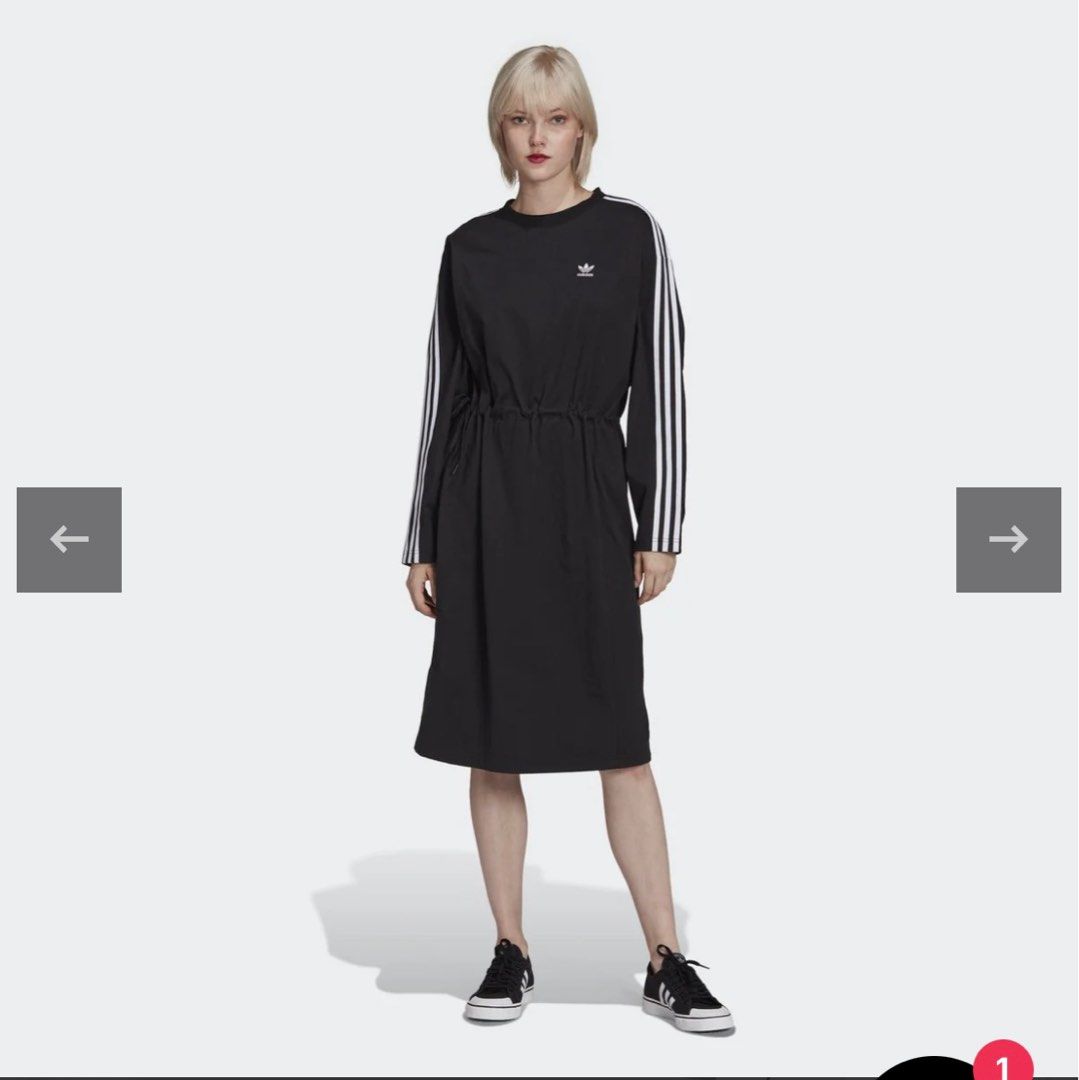 BN Adidas Women s Adicolor Long Sleeve Dress Women s Fashion Dresses Sets Dresses on Carousell