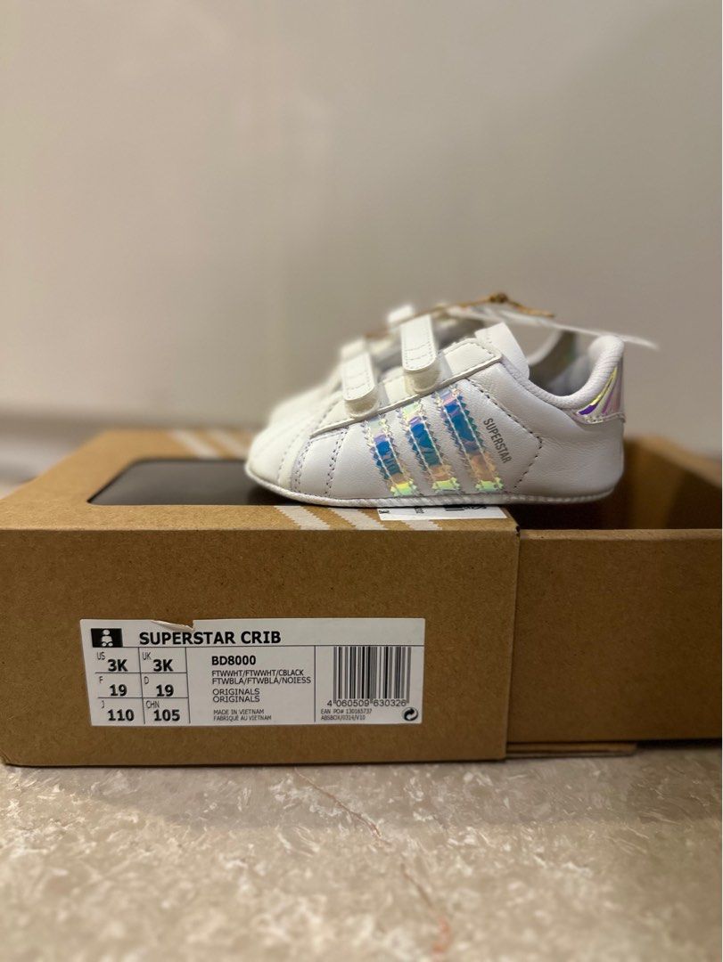 Brand New adidas stan smith baby shoes superstar crib 3K 學行鞋