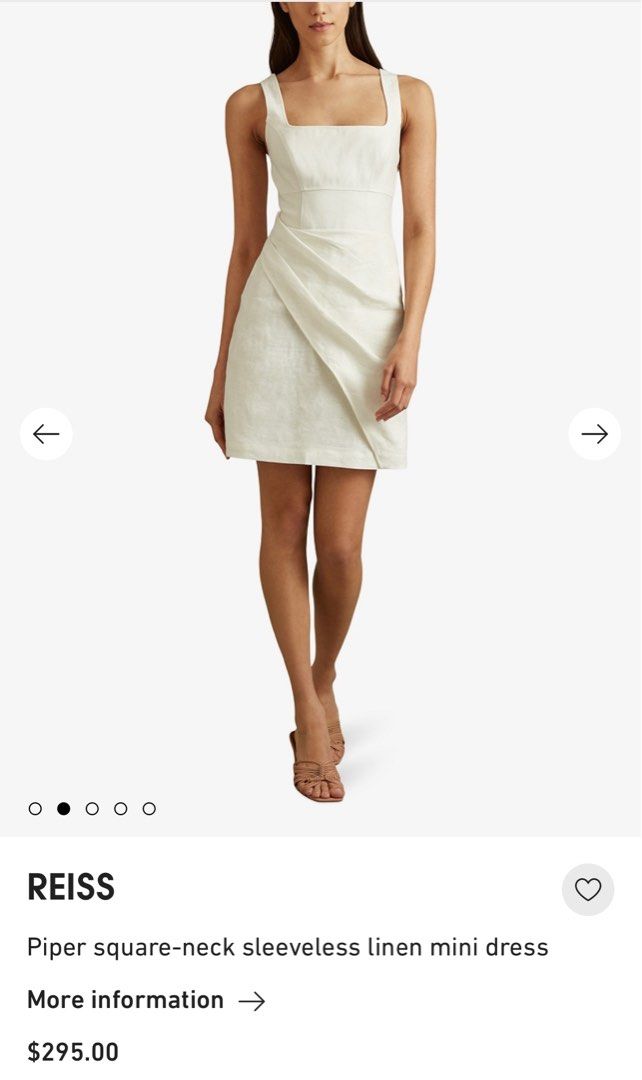 pink short sleeve linen dress Short Sleeve Linen Dress main image 1