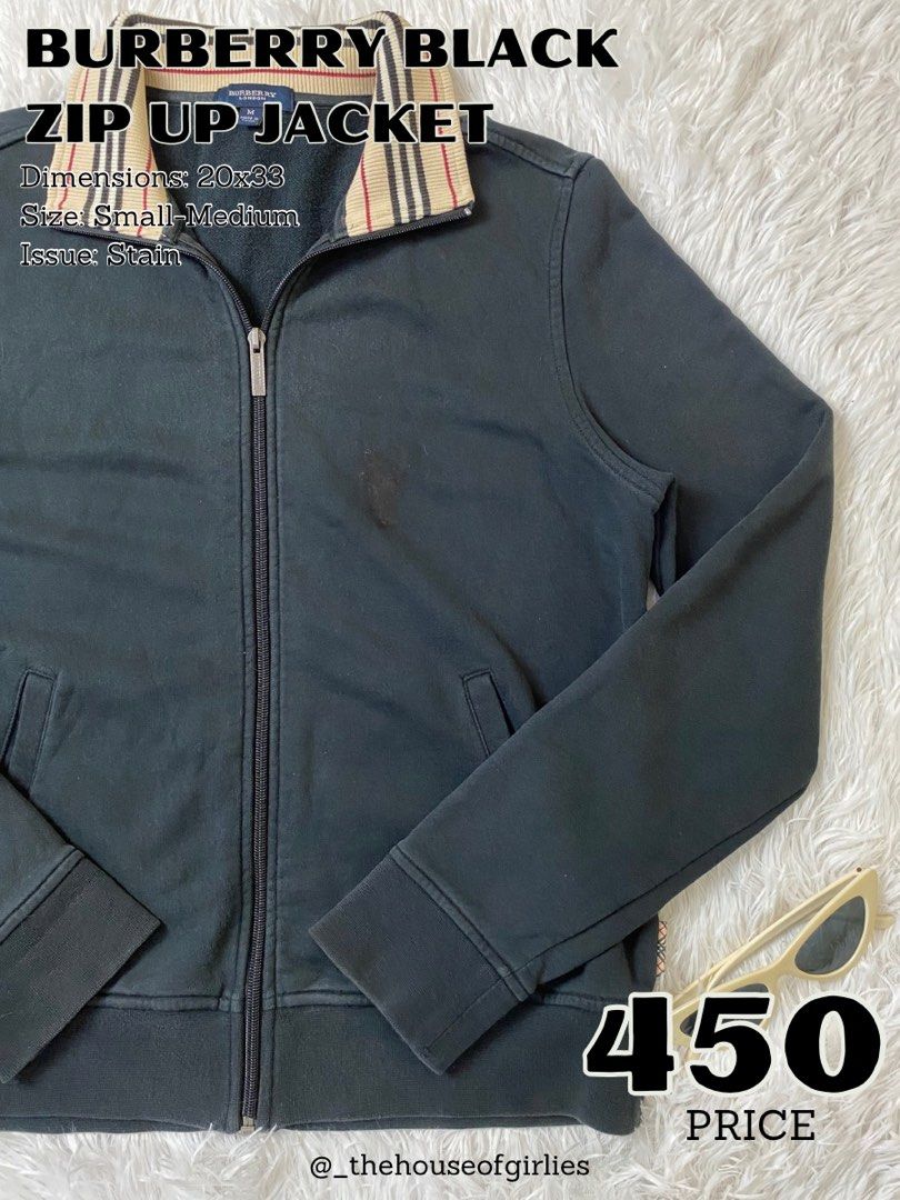 Burberry black zip up jacket Men s Fashion Coats Jackets and Outerwear on Carousell