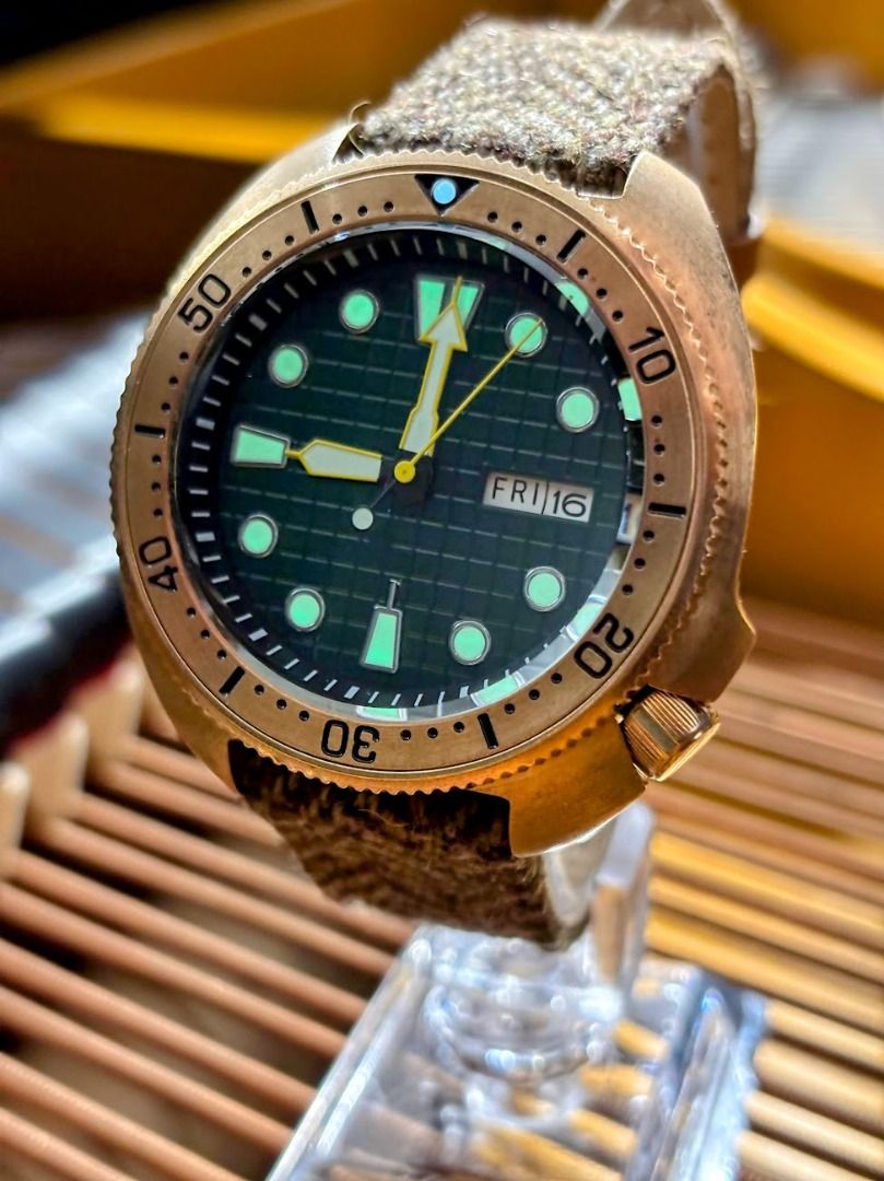 Captain Willard bronze automatic watch Seiko mod