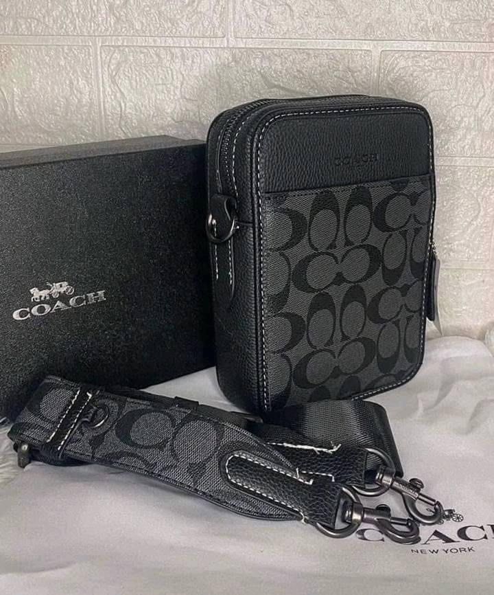 Coach sling bag with box for men (Category: Luxury Bags & Wallets) located in Valenzuela. Submitted by smjhsmnlzcn (Listing ID 1320523876, Image 1). Description: With dustbag and box May stock napo ulit 🖤 Madali maubos ❗️ BEST SELLER! Perfect pang gift 🎁 Limited stocks only❗️ FIXED PRICE ❗️ Size:19x14x6cm.
