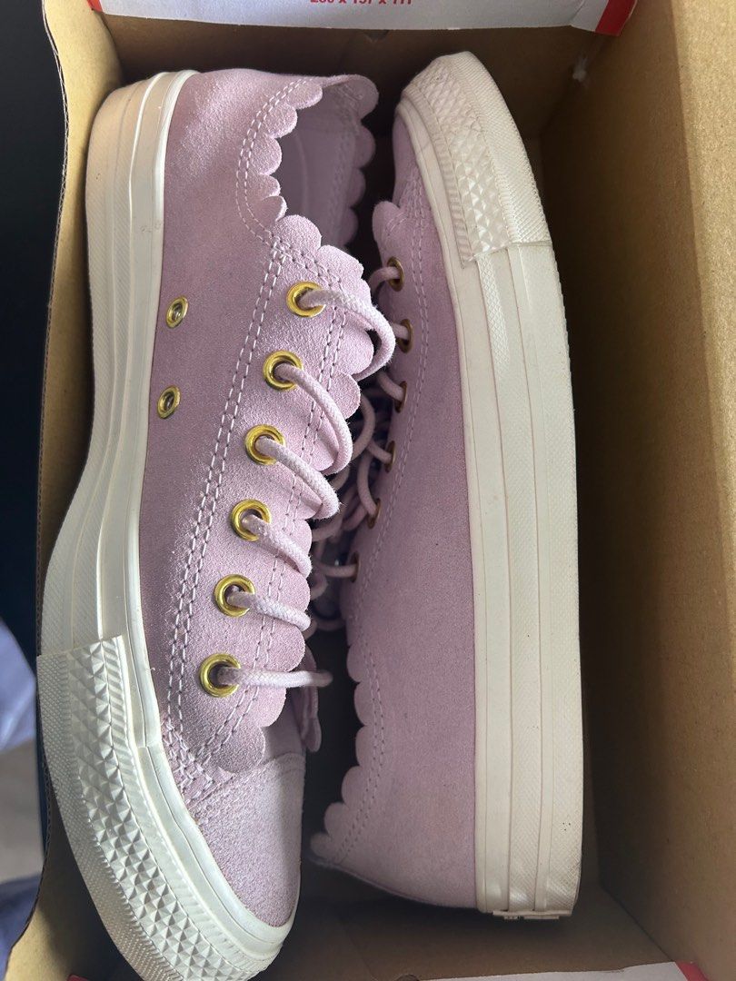 CONVERSE CHUCK TAYLOR SCALLOP Women s Fashion Footwear Sneakers on Carousell