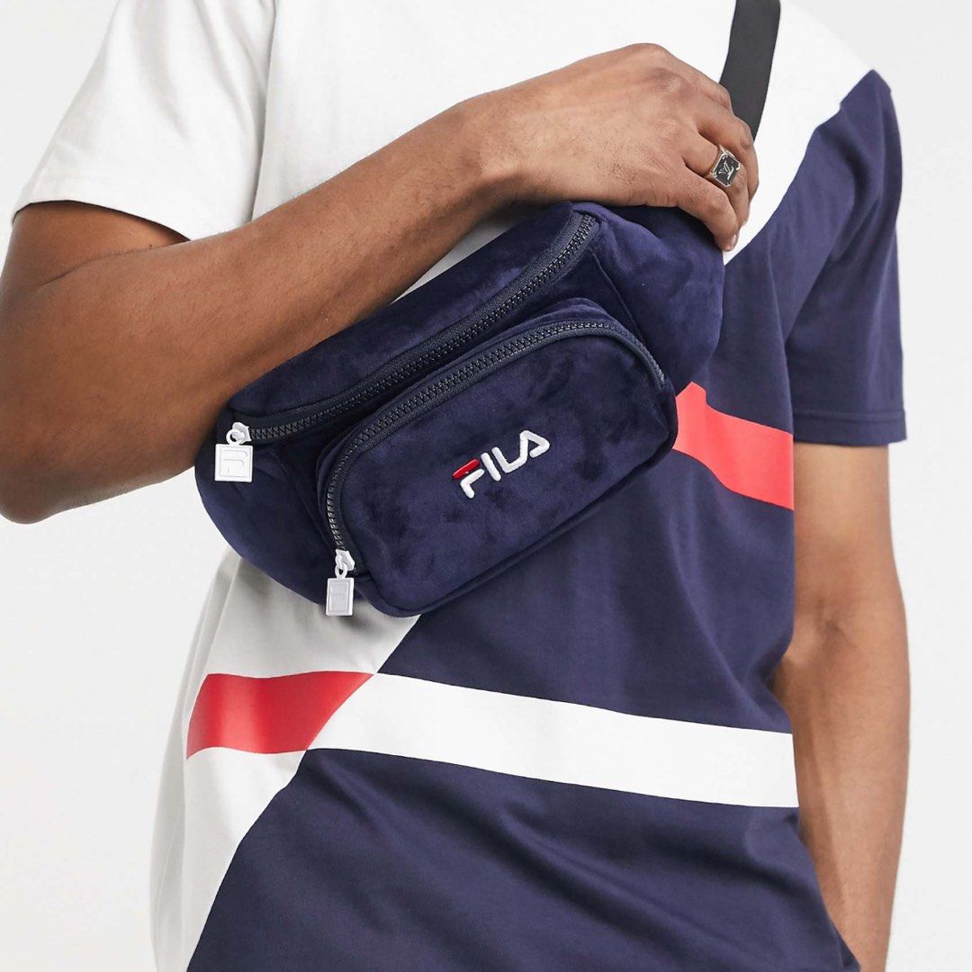Fila Fulbury Velour Crossbody Bag Men s Fashion Bags Sling Bags on Carousell